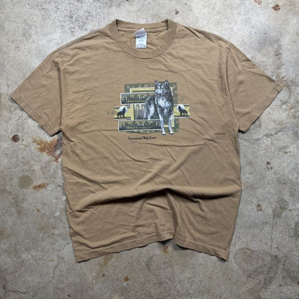 VTG 90s Wolf Outdoors Nature Shirt Size L